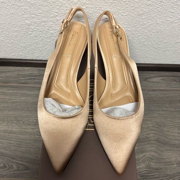 Franco Sarto Racer Slingback In Champagne Fabric - Picture 4 of 10